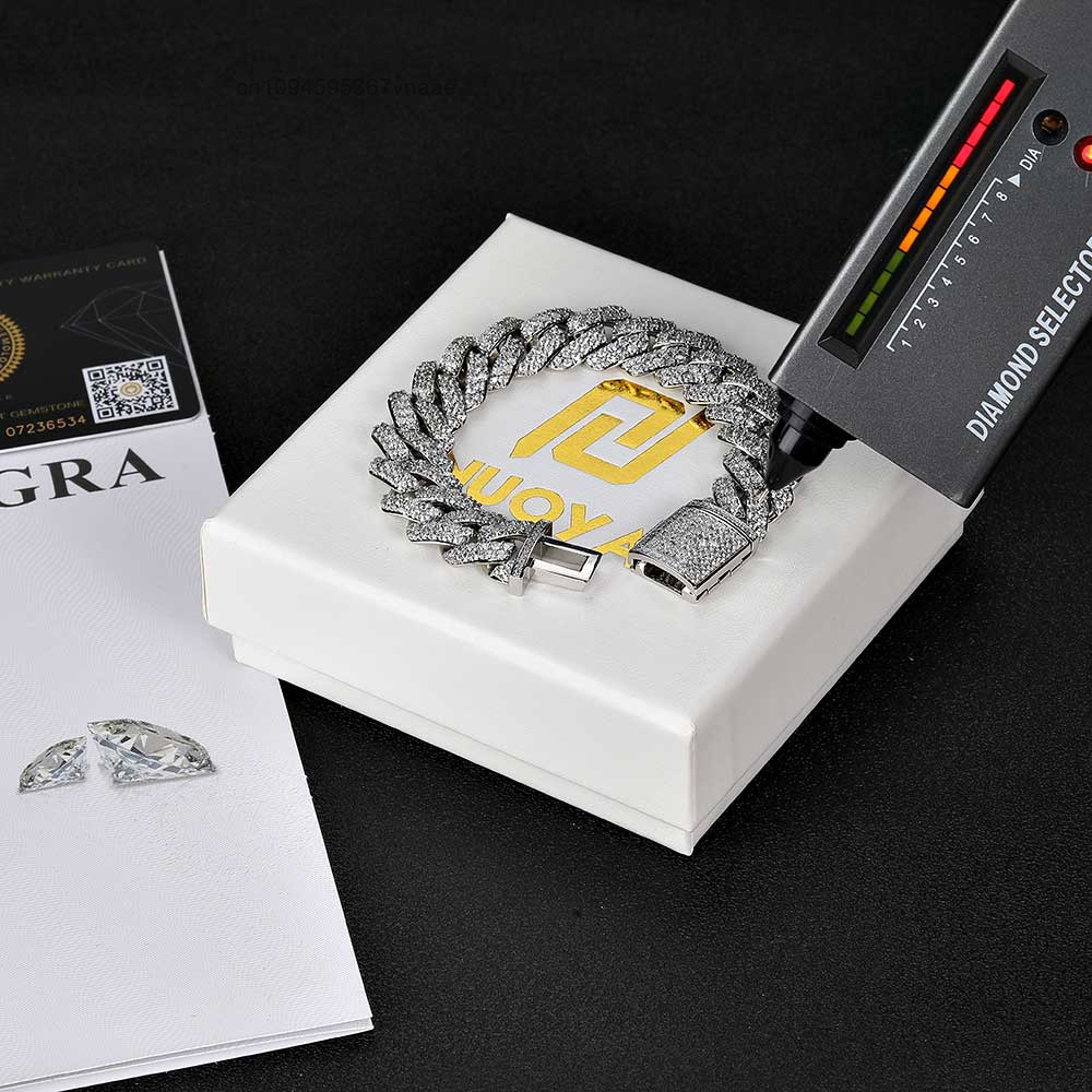 누오야 10/15MM 투 로우 VVS 모이사나이트 아이 - Moissanite Cuban Link Chain Iced Out 리뷰 및 가격