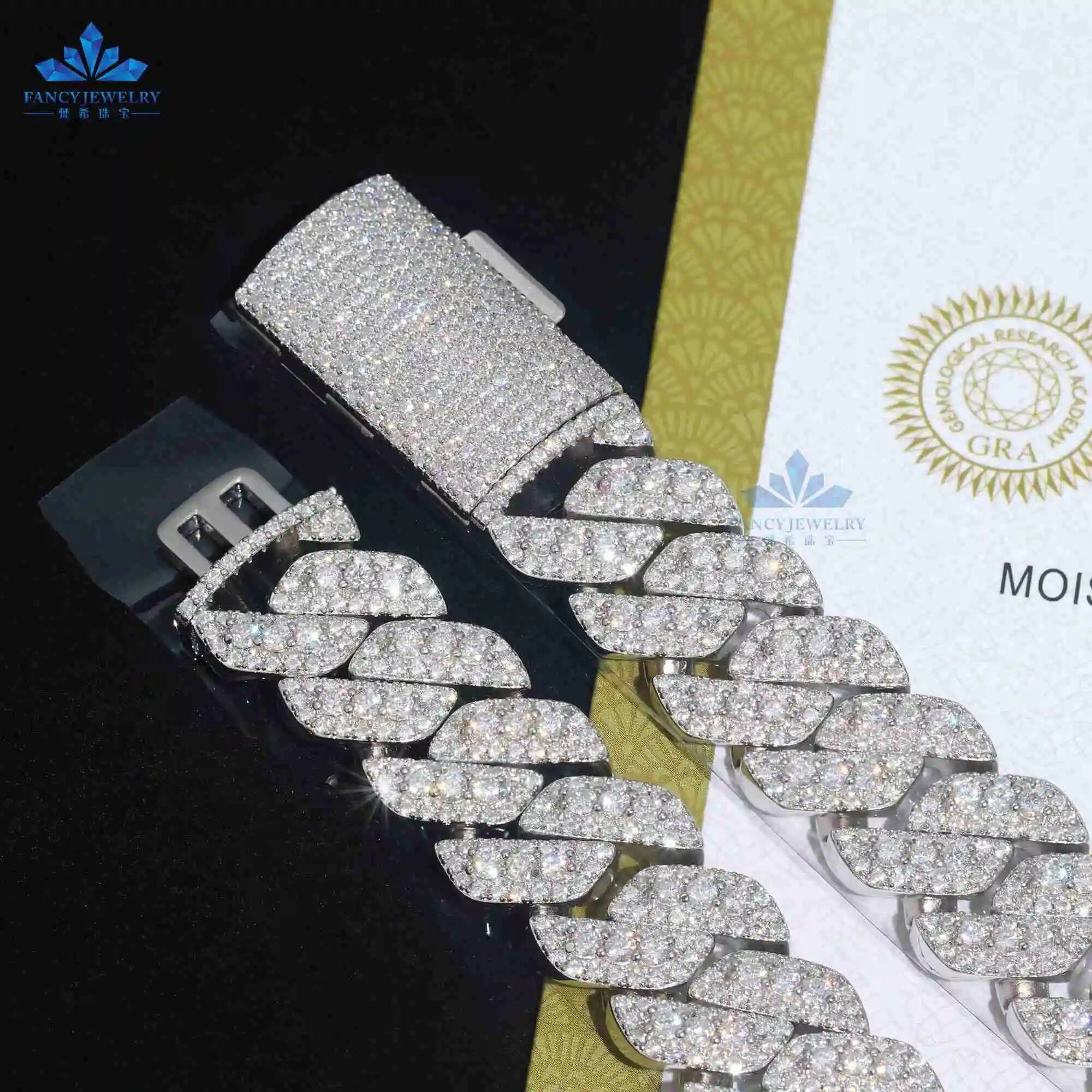 패션 팬시 주얼리 힙합 아이스드 아웃 모이사나이트 쿠반 - Moissanite Cuban Link Chain Iced Out 리뷰 및 가격
