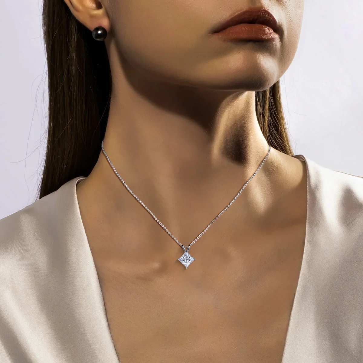 FCGJHW 2캐럿/3캐럿/4캐럿/5캐럿 D 컬러 프린 - Moissanite Pendant Necklace Solitaire 리뷰 및 가격