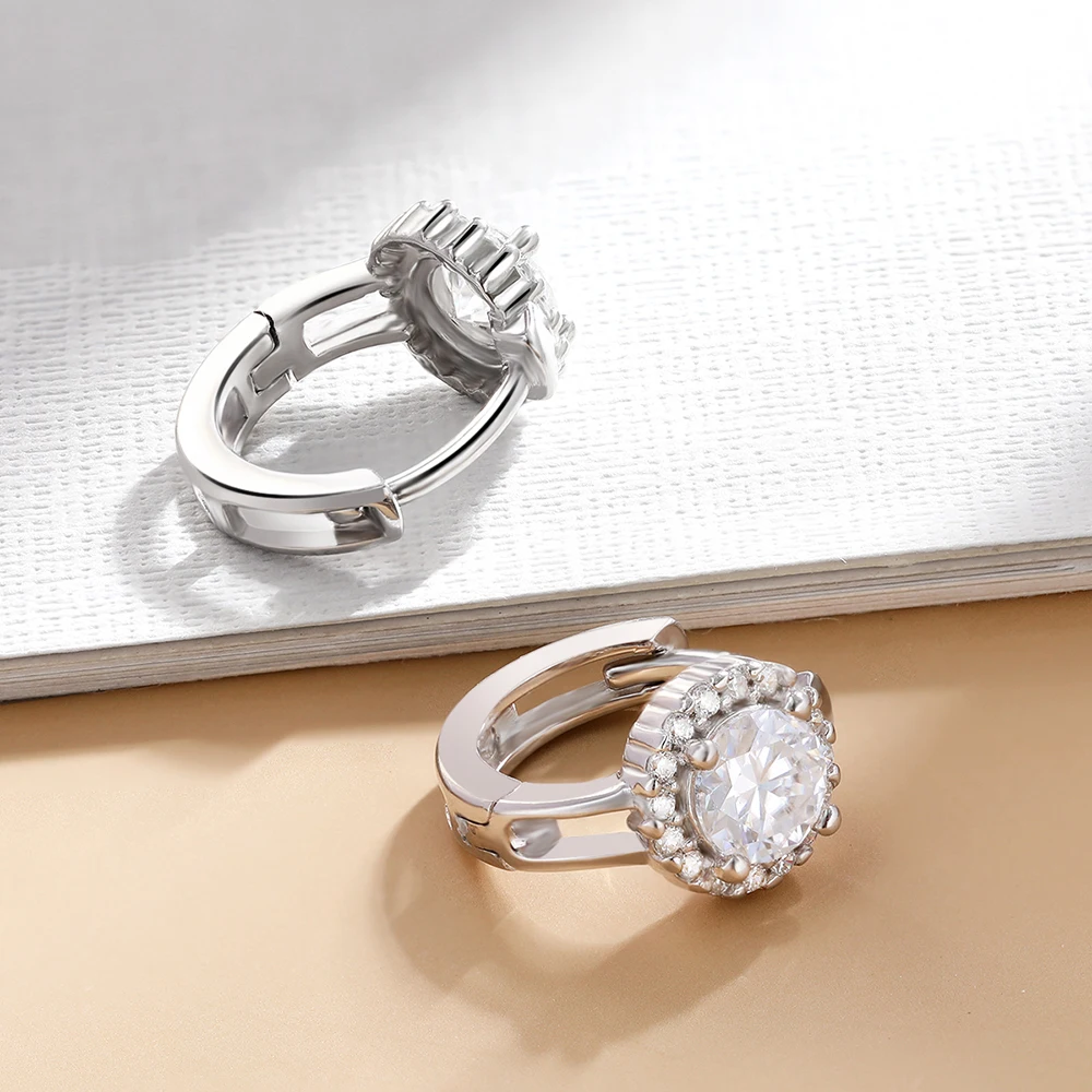 세레니티 0.5캐럿, 1캐럿 둥근 컷 모이사나이트 귀걸 - Moissanite Stud Earrings Round Cut 1Ct 리뷰 및 가격