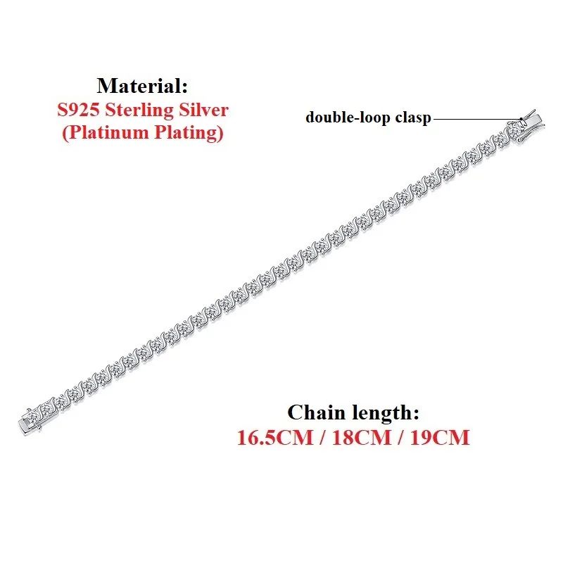 D VVS1 풀 모이사나이트 테니스 팔찌 GRA 인증  - Moissanite Tennis Bracelet 925 Sterling 리뷰 및 가격