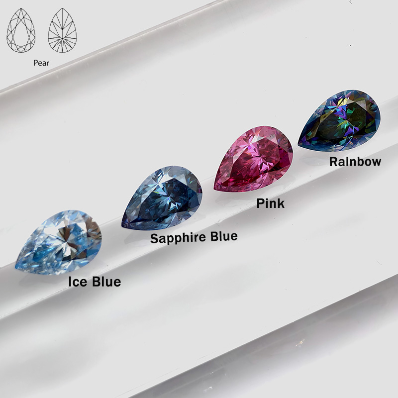 새로운 다채로운 배 모양 모이사나이트 루스 스톤 0.5 - Gra Certificate Loose Moissanite Stone 리뷰 및 가격
