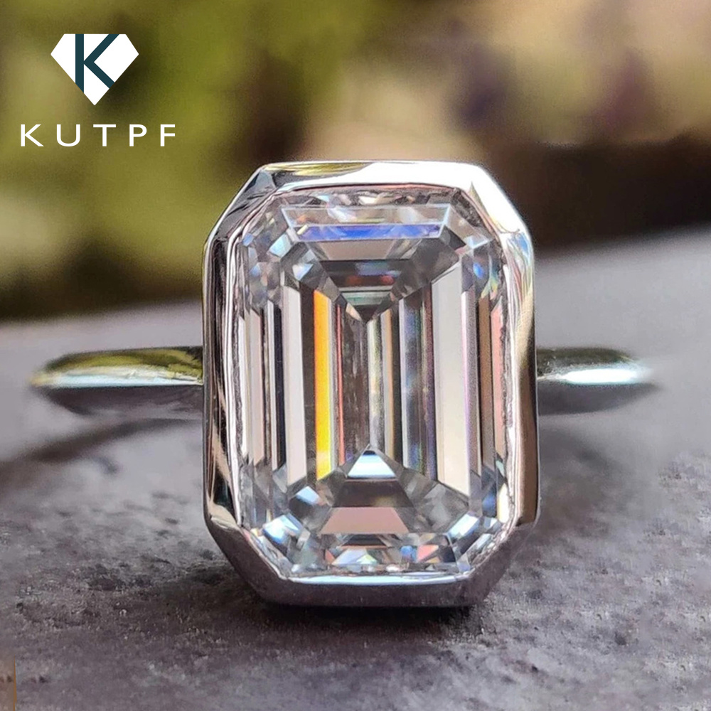 베젤 컷 에메랄드 컷 솔리테어 모이사나이트 여성용 약혼 - Moissanite Engagement Ring 2 Carat D Vvs1 리뷰 및 가격