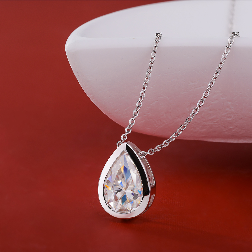BXINY 1-4캐럿 배 모양 컷 모이사나이트 펜던트  - Moissanite Pendant Necklace Solitaire 리뷰 및 가격