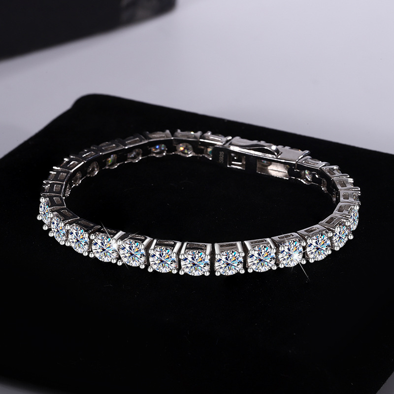 2-5mm 모이사나이트 테니스 팔찌 (여성용, 남성용) - Moissanite Tennis Bracelet 925 Sterling 리뷰 및 가격
