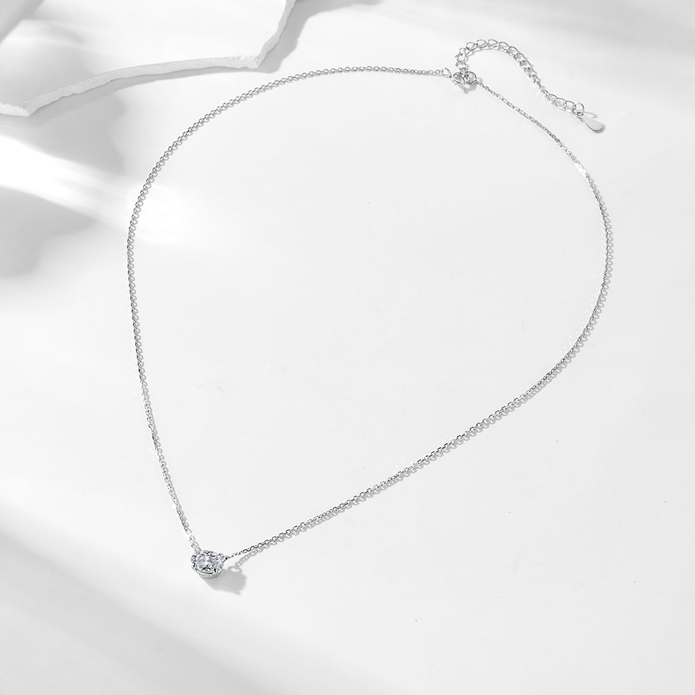 925 스털링 실버 소재의 타원형 컷 모이사나이트 싱글 - Moissanite Pendant Necklace Solitaire 리뷰 및 가격