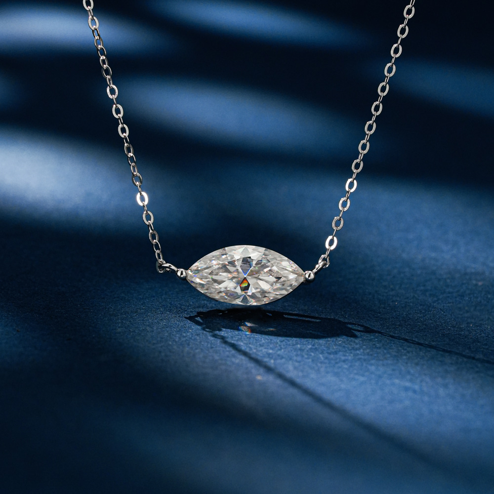 925 스털링 실버 마르퀴즈 컷 모이사나이트 펜던트 목 - Moissanite Pendant Necklace Solitaire 리뷰 및 가격