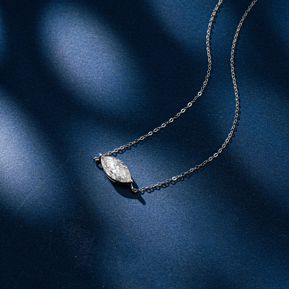 925 스털링 실버 마르퀴즈 컷 모이사나이트 펜던트 목 - Moissanite Pendant Necklace Solitaire 리뷰 및 가격