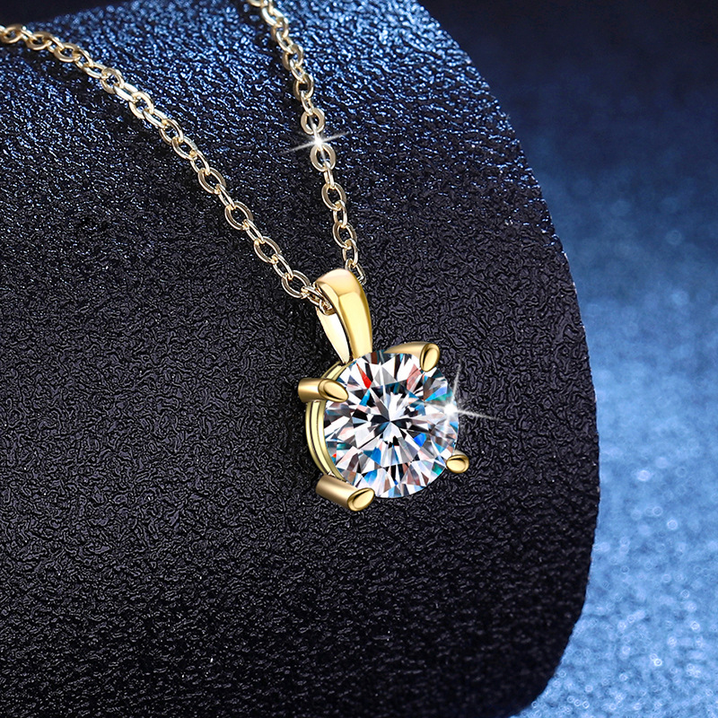 플래티넘 PT950 18K 금 목걸이, 모이사나이트 펜 - Moissanite Pendant Necklace Solitaire 리뷰 및 가격