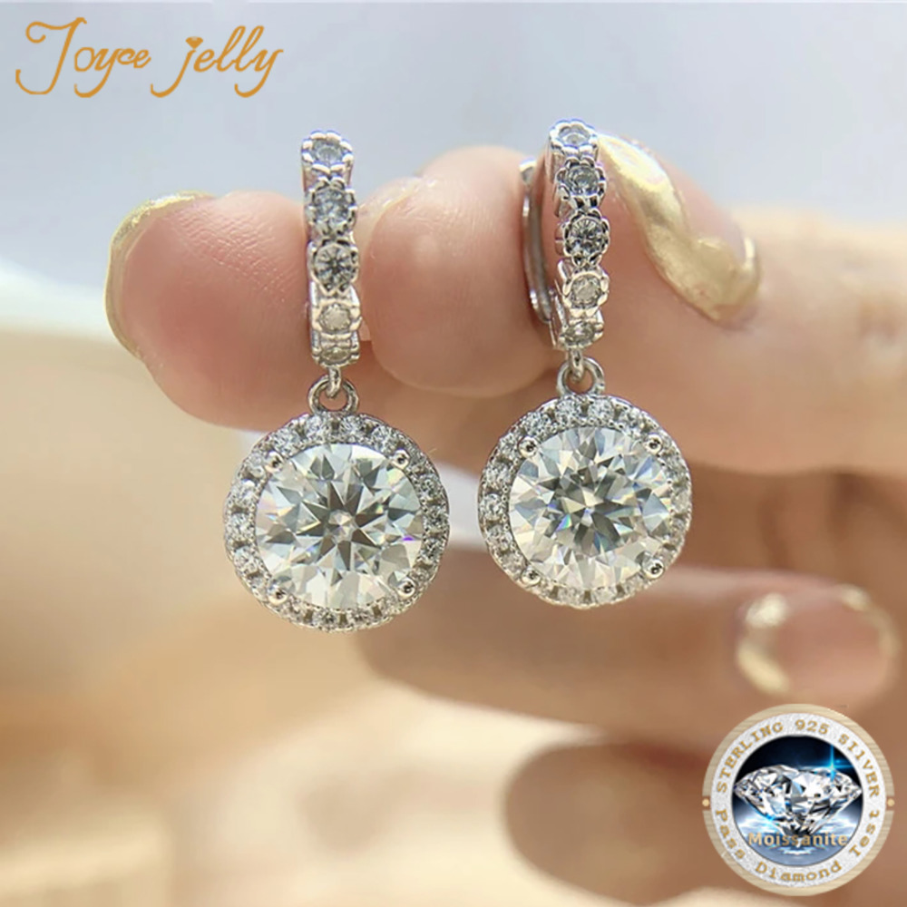JoyceJelly 여성용 모이사나이트 이어 스터드,  - Moissanite Stud Earrings Round Cut 1Ct 리뷰 및 가격