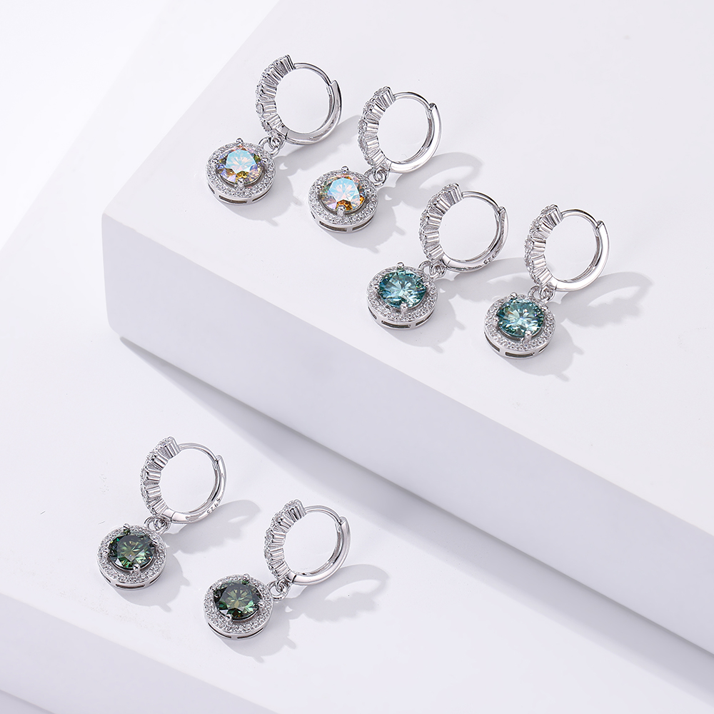 JoyceJelly 여성용 모이사나이트 이어 스터드,  - Moissanite Stud Earrings Round Cut 1Ct 리뷰 및 가격