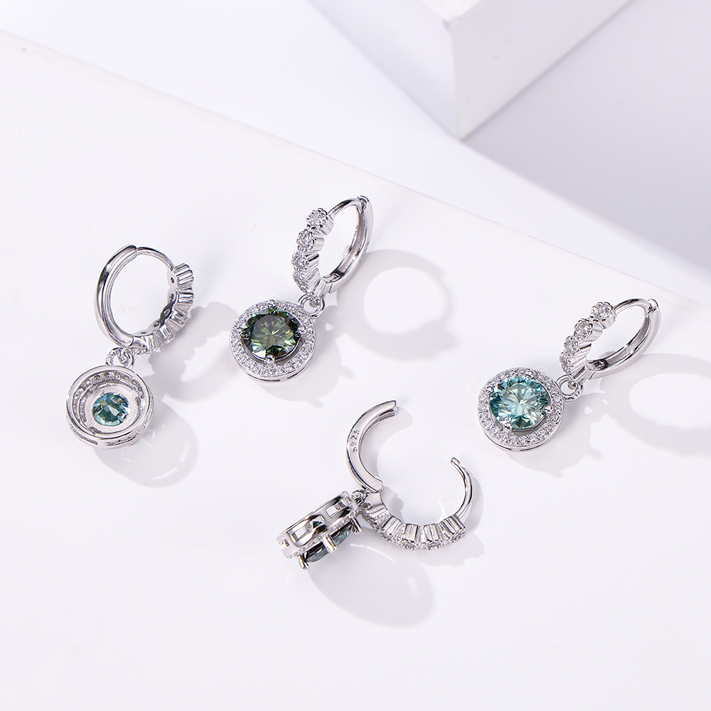 JoyceJelly 여성용 모이사나이트 이어 스터드,  - Moissanite Stud Earrings Round Cut 1Ct 리뷰 및 가격