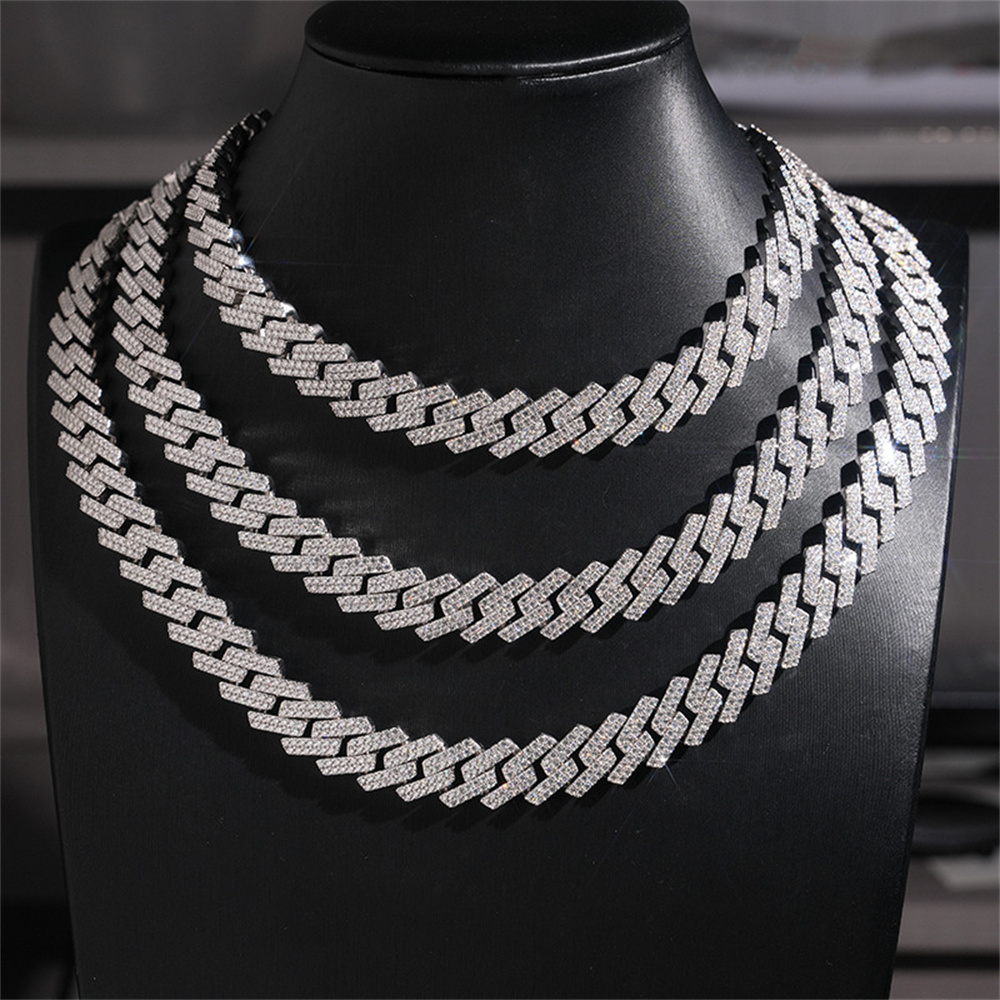 15mm 아이스드마이너 풀 모이사나이트 다이아몬드 큐반 - Moissanite Cuban Link Chain Iced Out 리뷰 및 가격