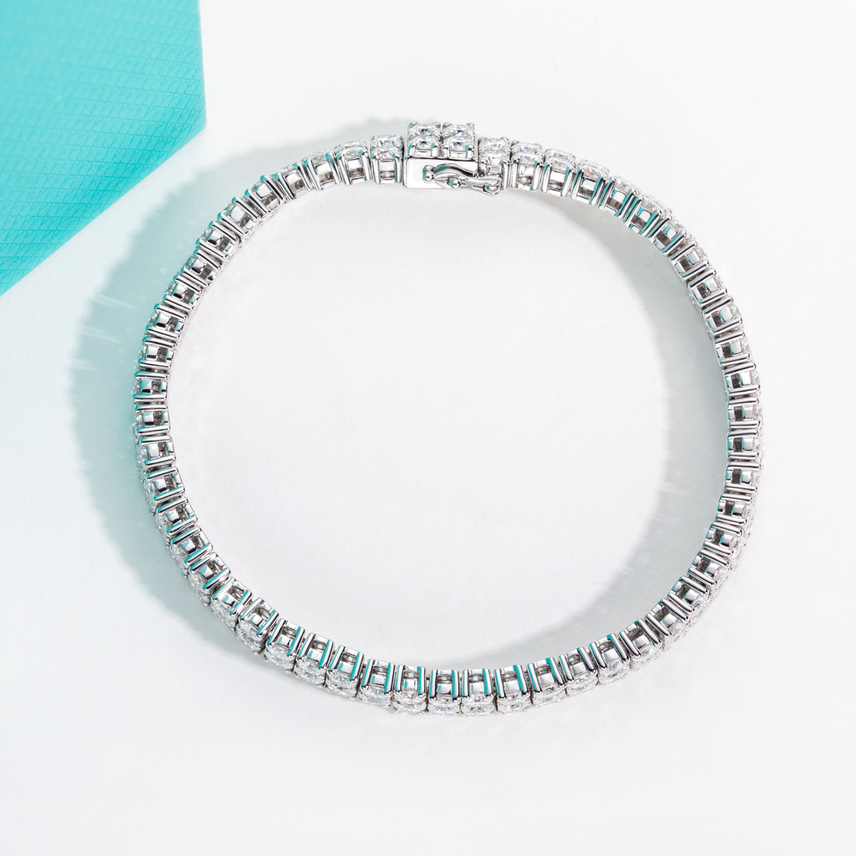아누주얼 3mm D 컬러 모이사나이트 다이아몬드 더블  - Moissanite Tennis Bracelet 925 Sterling 리뷰 및 가격