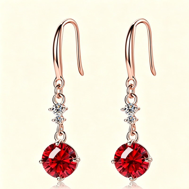1캐럿 925 스털링 실버 드롭 귀걸이, 라운드 컷 모 - Moissanite Stud Earrings Round Cut 1Ct 리뷰 및 가격