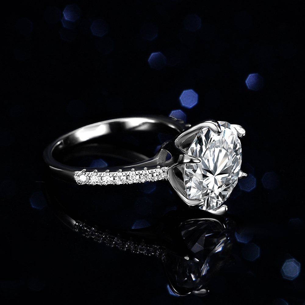 JoyceJelly 925 스털링 실버 반지 5 캐럿  - Moissanite Engagement Ring 2 Carat D Vvs1 리뷰 및 가격